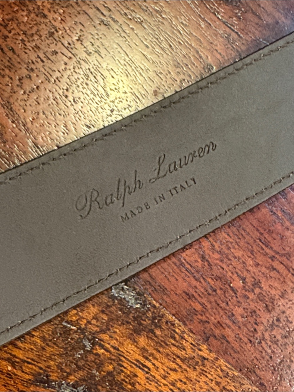 Ralph Lauren Collection Trench-Buckle Brown Leather Belt Made in Italy - Picture 6 of 13